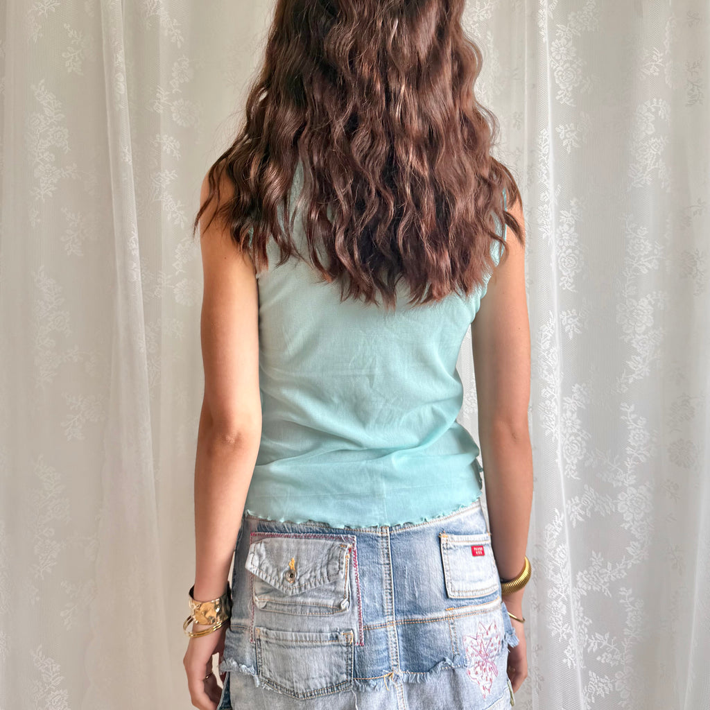 Sequin Beaded Crop Top - Size M
