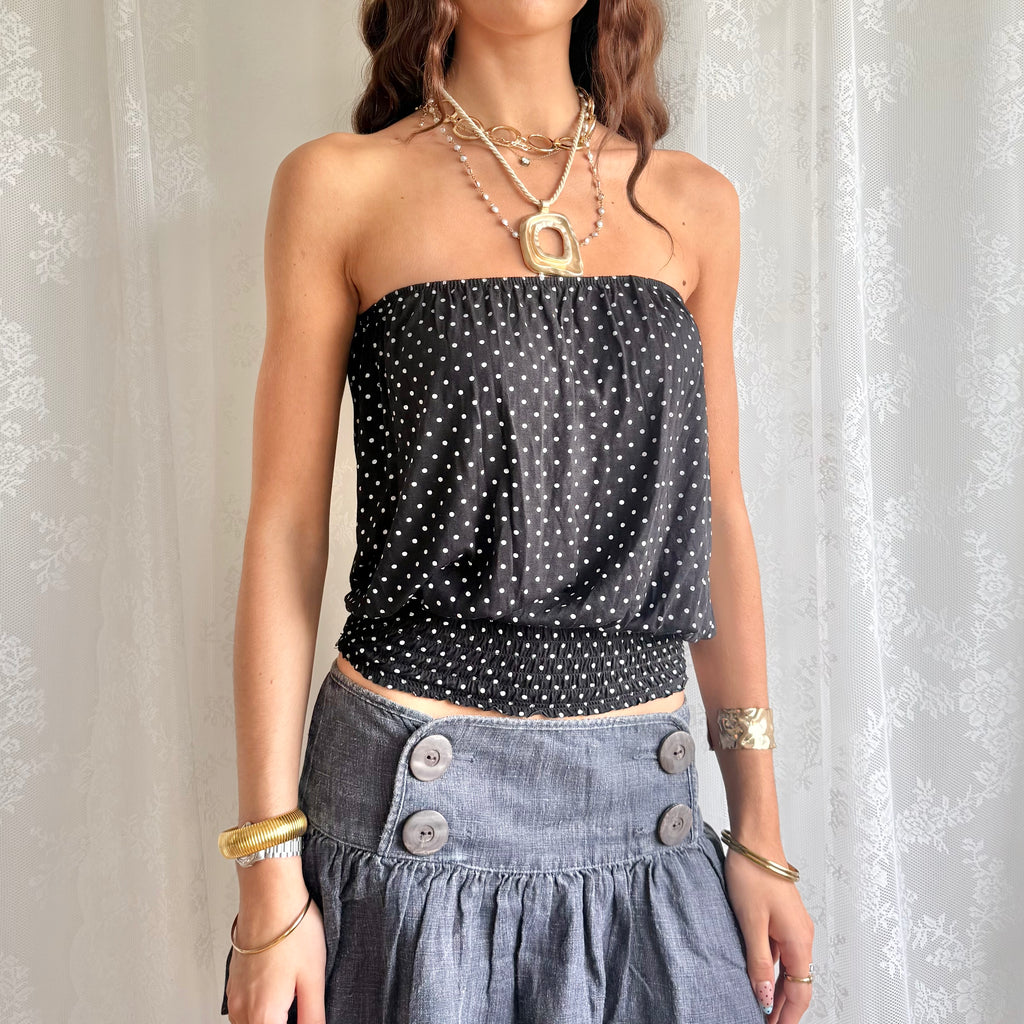 Polka Dot Crop Top - Size M