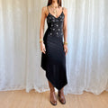 Beaded Asymmetric Midi Dress - Size S