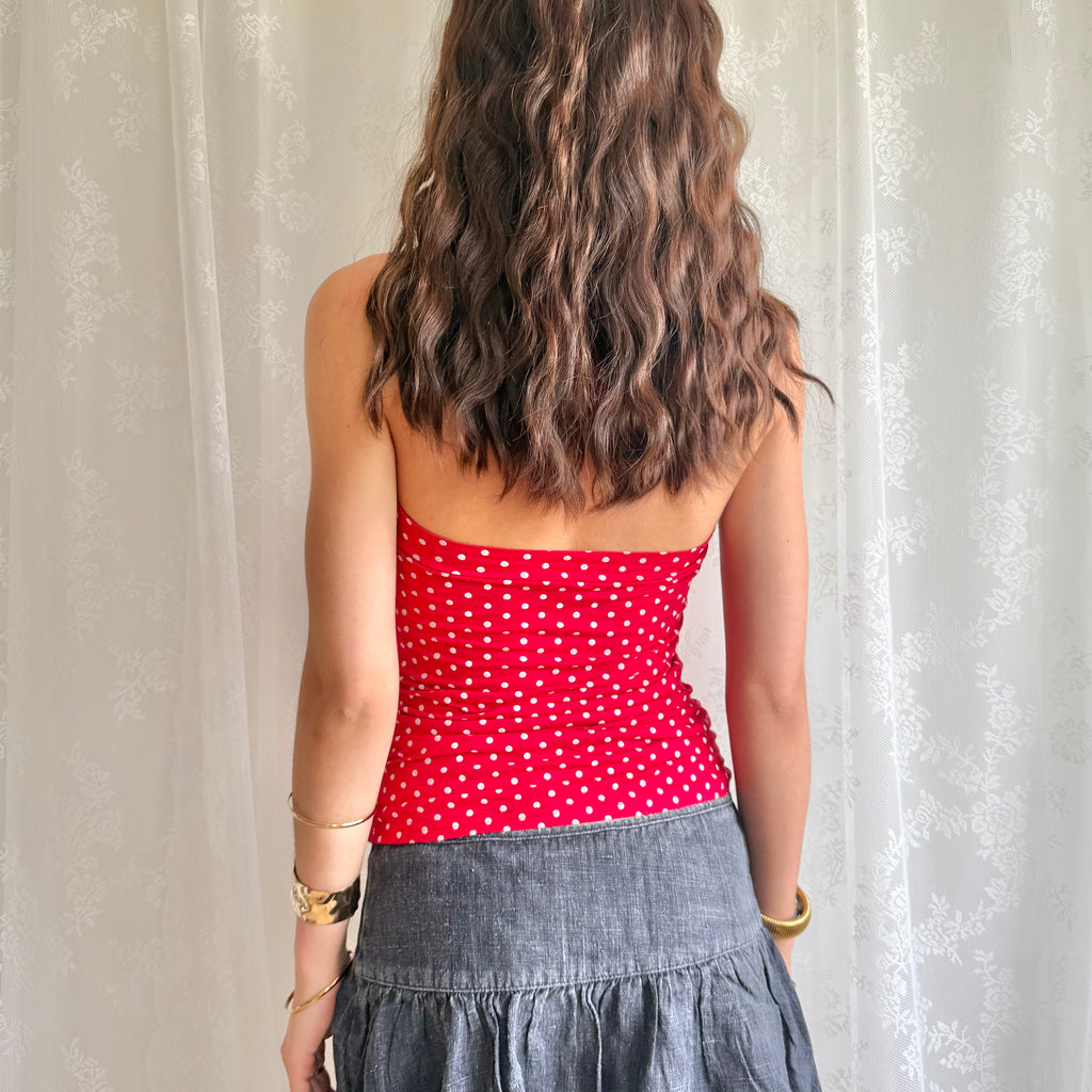 Pimkie Polka Dot Halter Cami - Size S