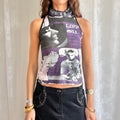 Graphic Crop Top - Size M