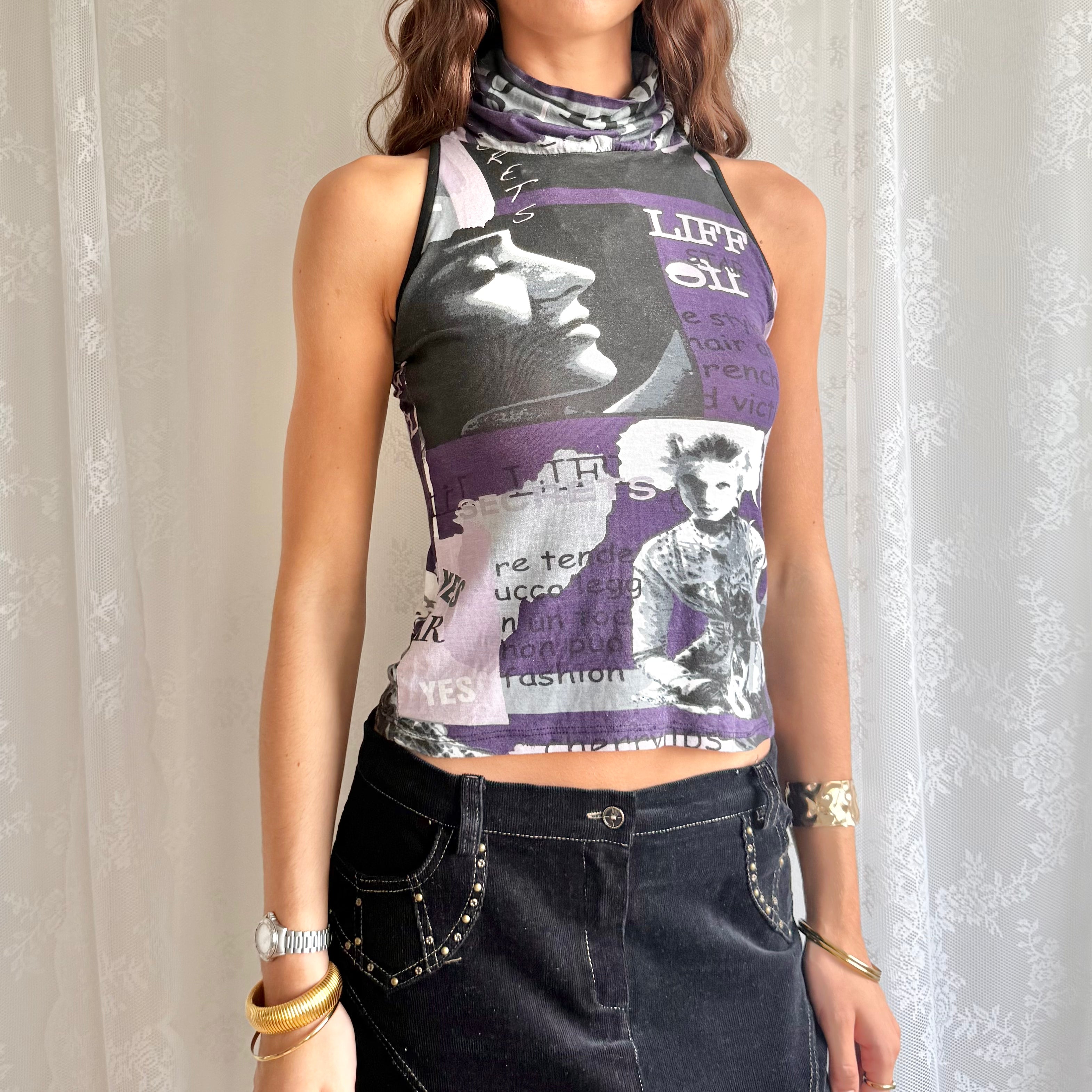 Graphic Crop Top - Size M