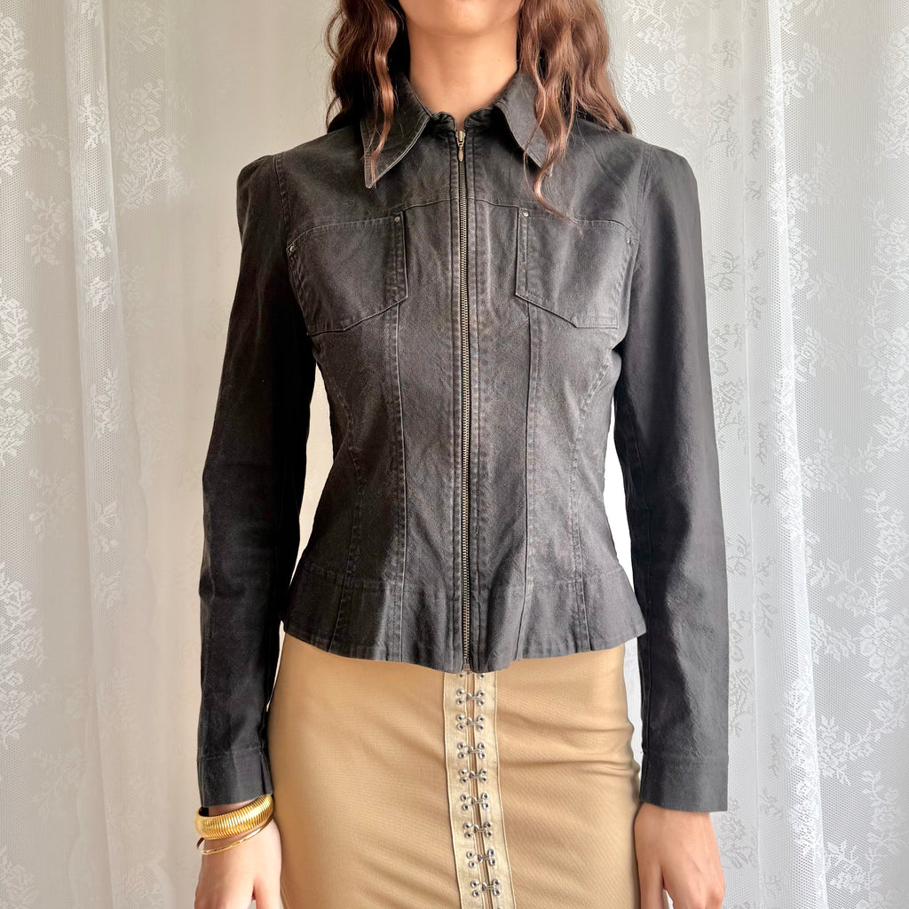 Denim Zip Jacket - Size M
