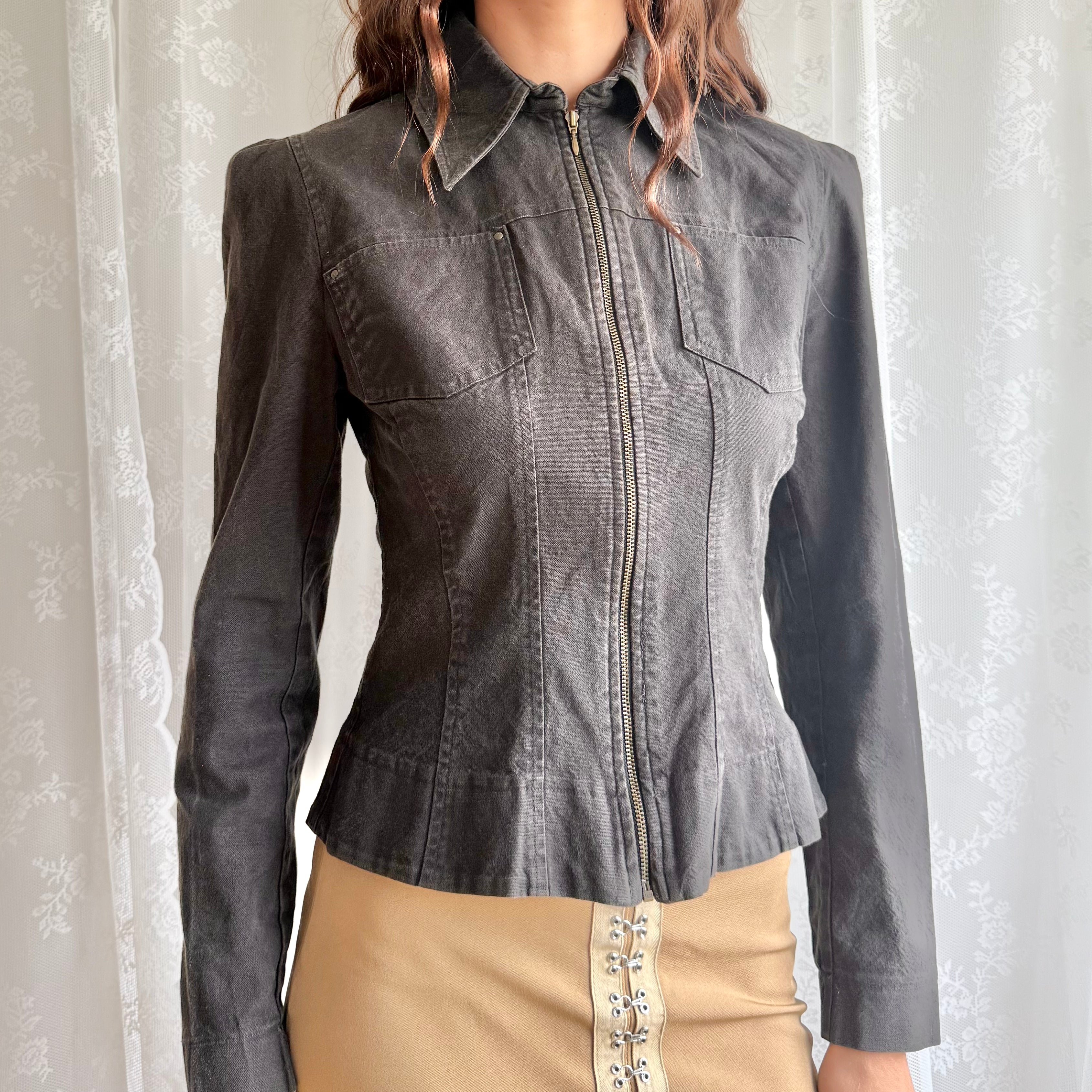 Denim Zip Jacket - Size M