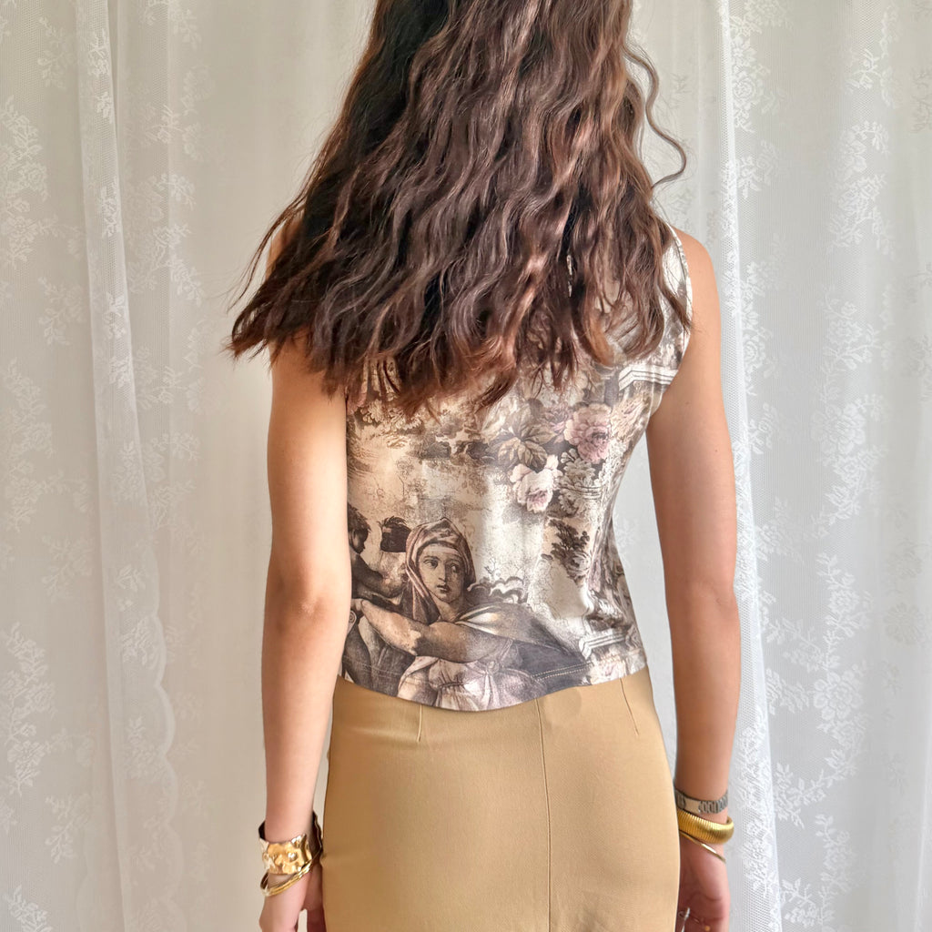 Graphic Crop Top - Size M