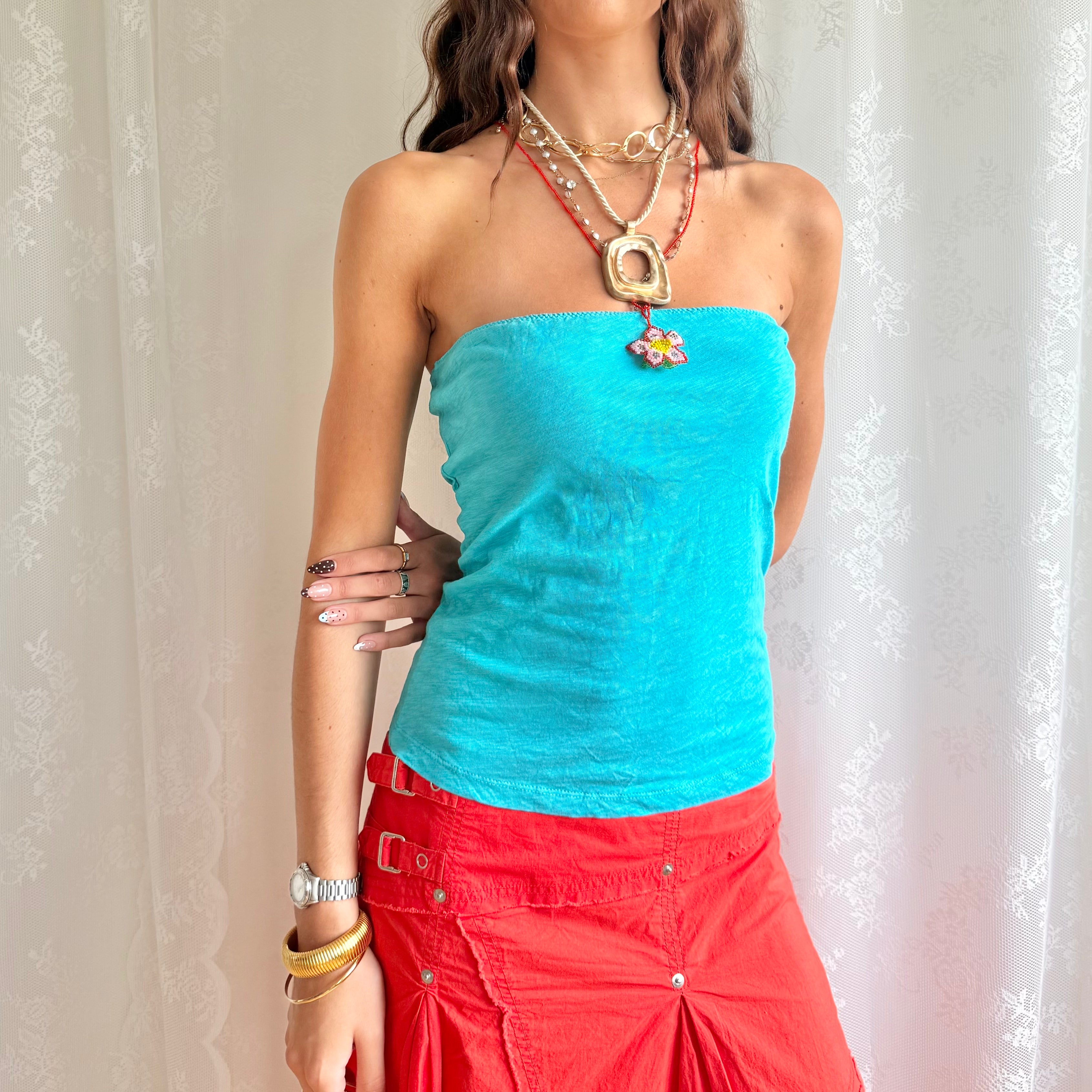 Beaded Halter Cami - Size S