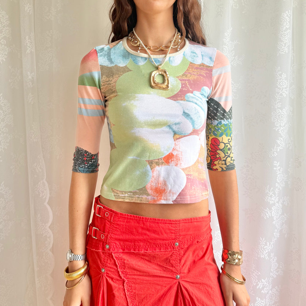 Graphic Long Sleeve Top - Size S