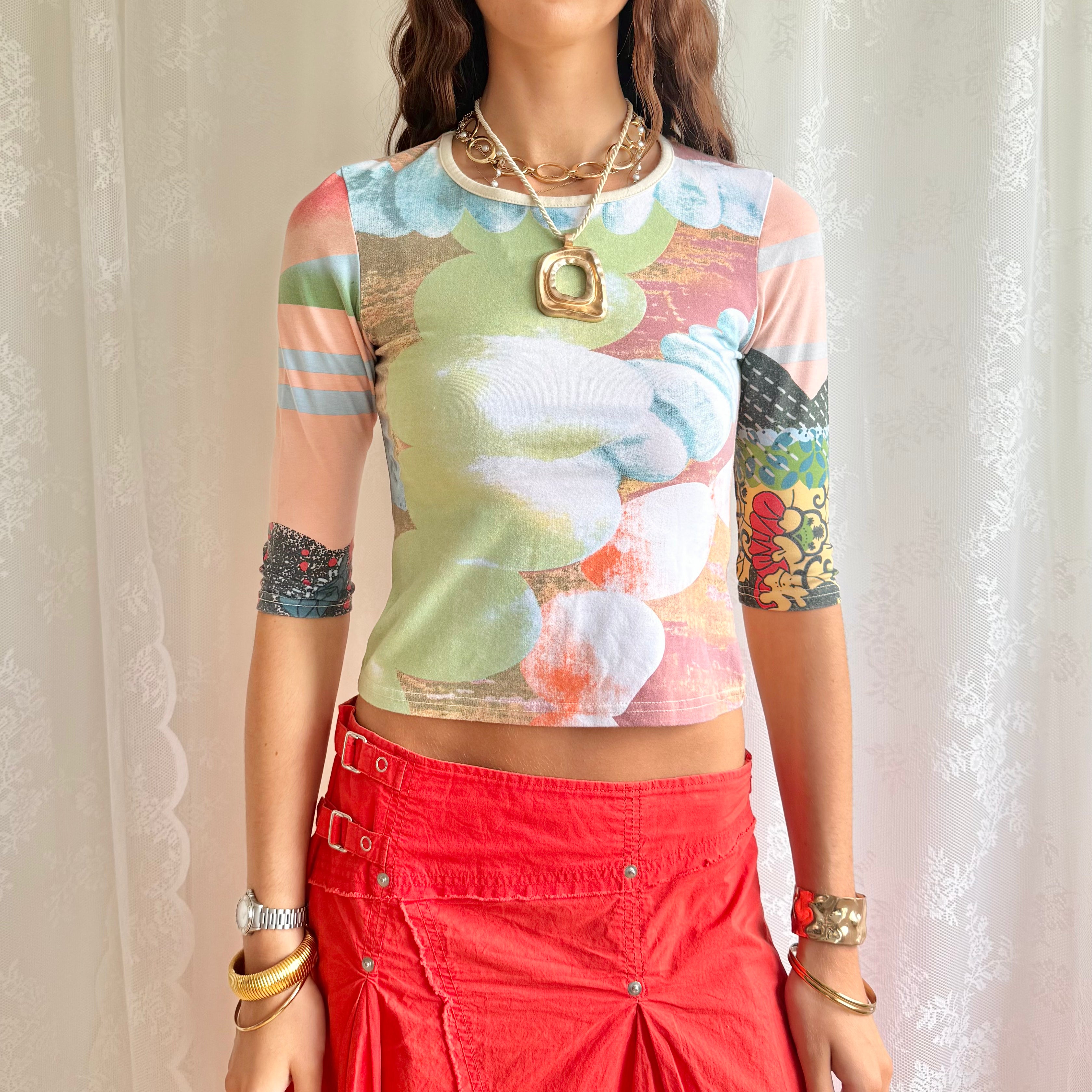 Graphic Long Sleeve Top - Size S