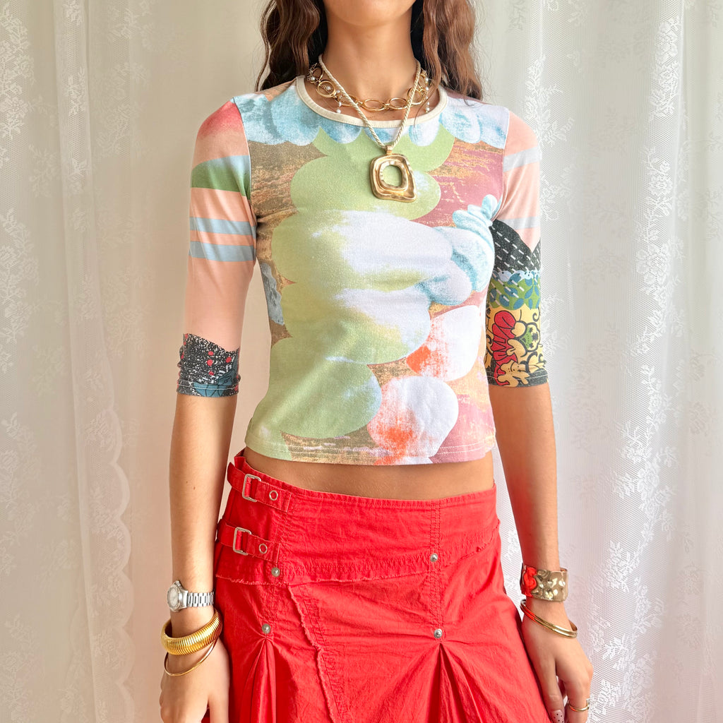 Graphic Long Sleeve Top - Size S