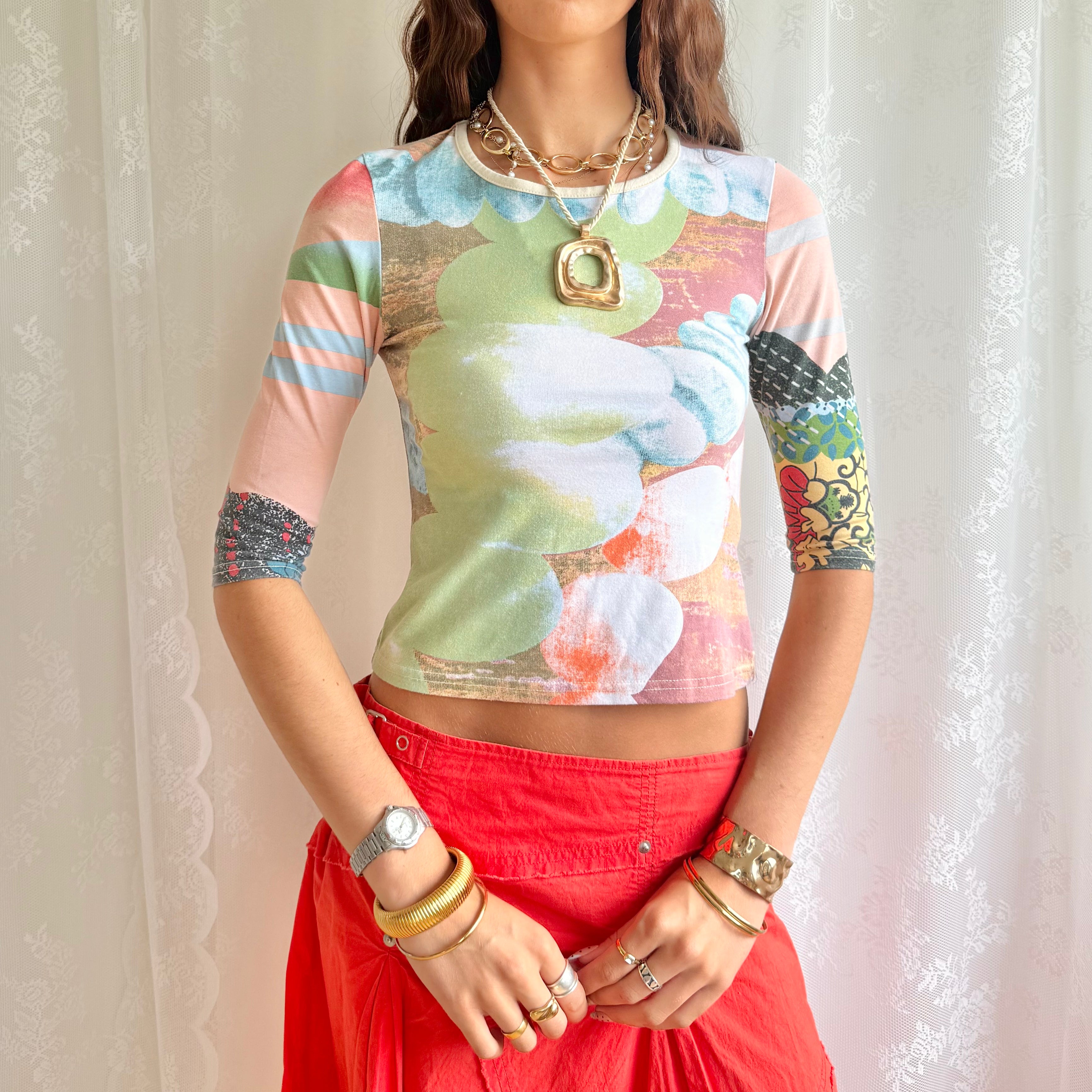 Graphic Long Sleeve Top - Size S