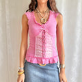 Broderie Anglaise Crop Top - Size M