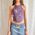 Beaded Backless Cami - Size M