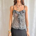 Leopard Ruffle Cami - Size XS