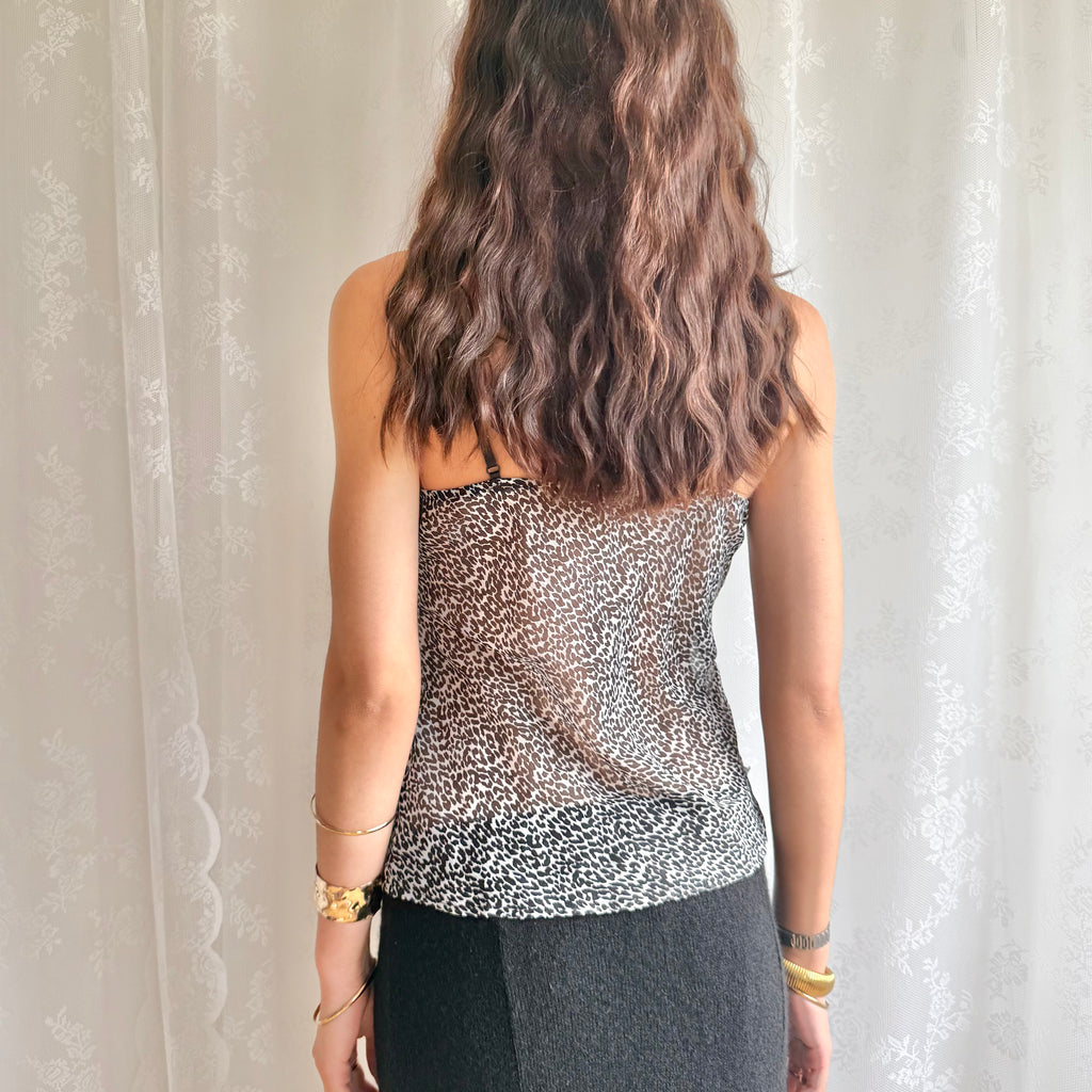 Leopard Ruffle Cami - Size XS