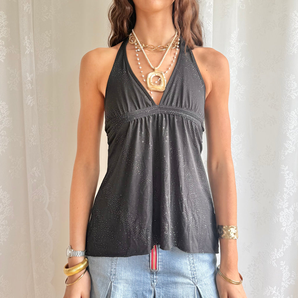 Pimkie Glitter Halter Cami - Size S