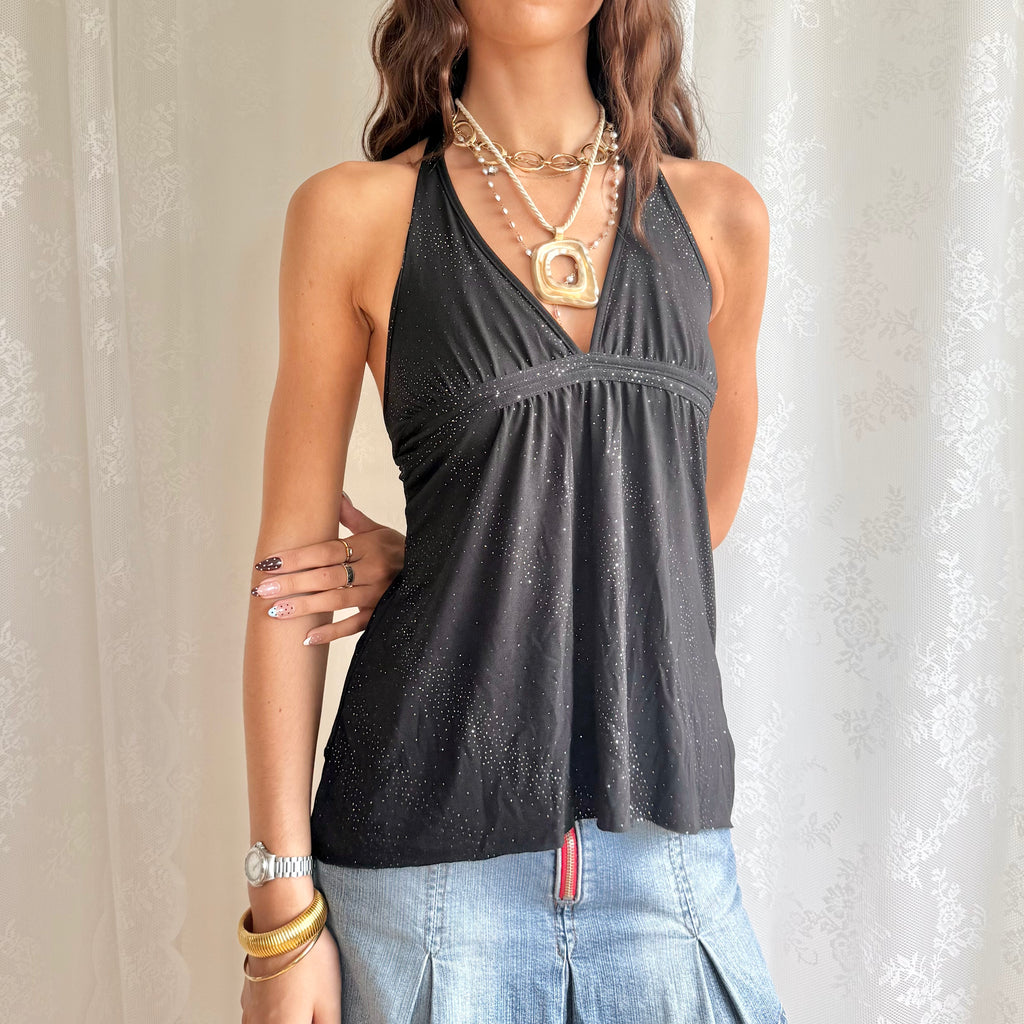Pimkie Glitter Halter Cami - Size S