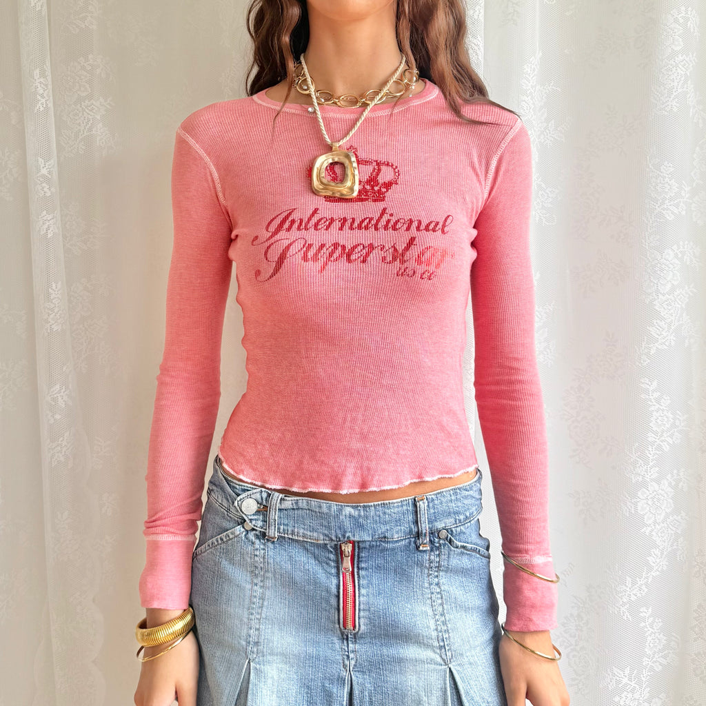 Graphic Long Sleeve Top - Size S