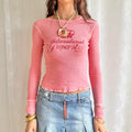 Graphic Long Sleeve Top - Size S