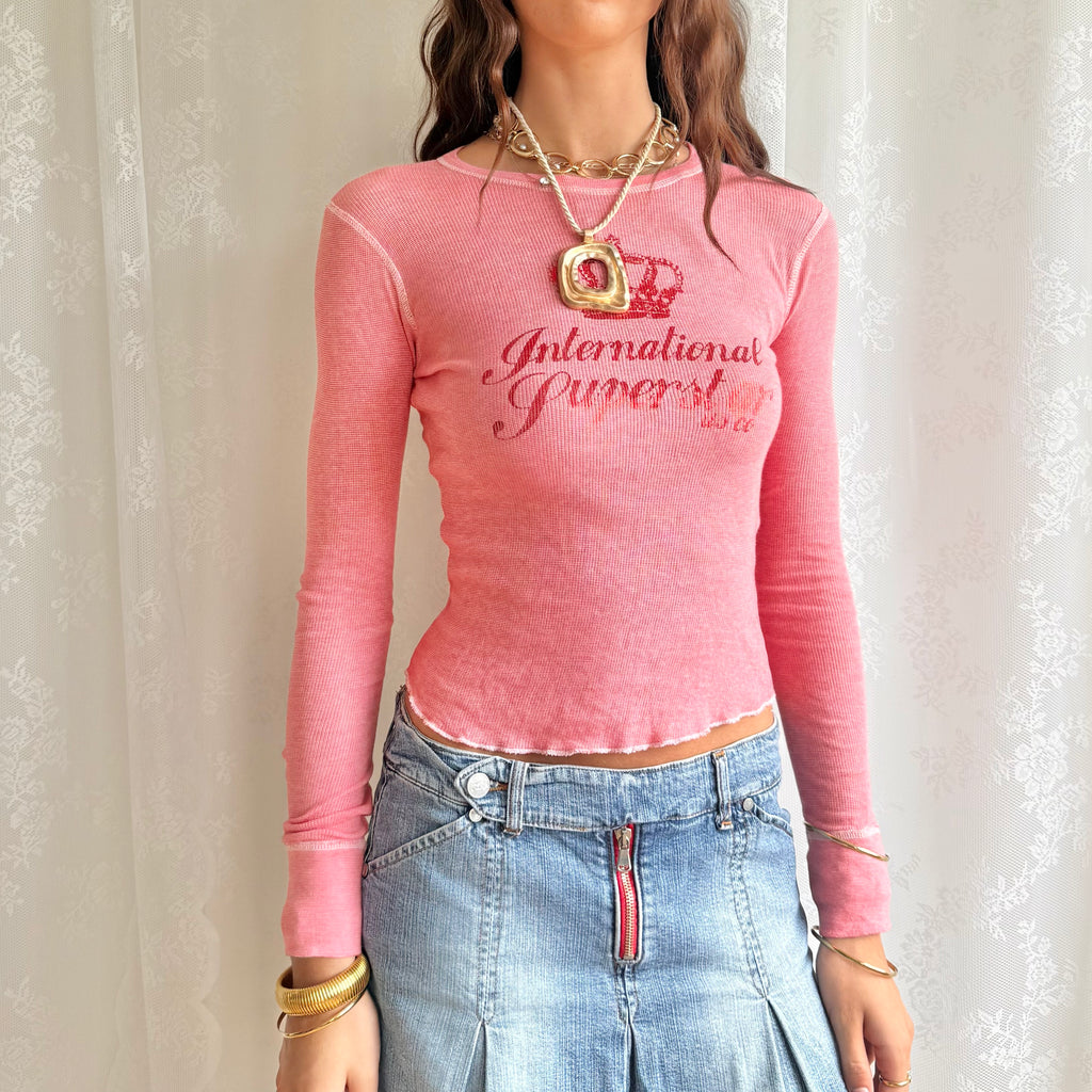 Graphic Long Sleeve Top - Size S
