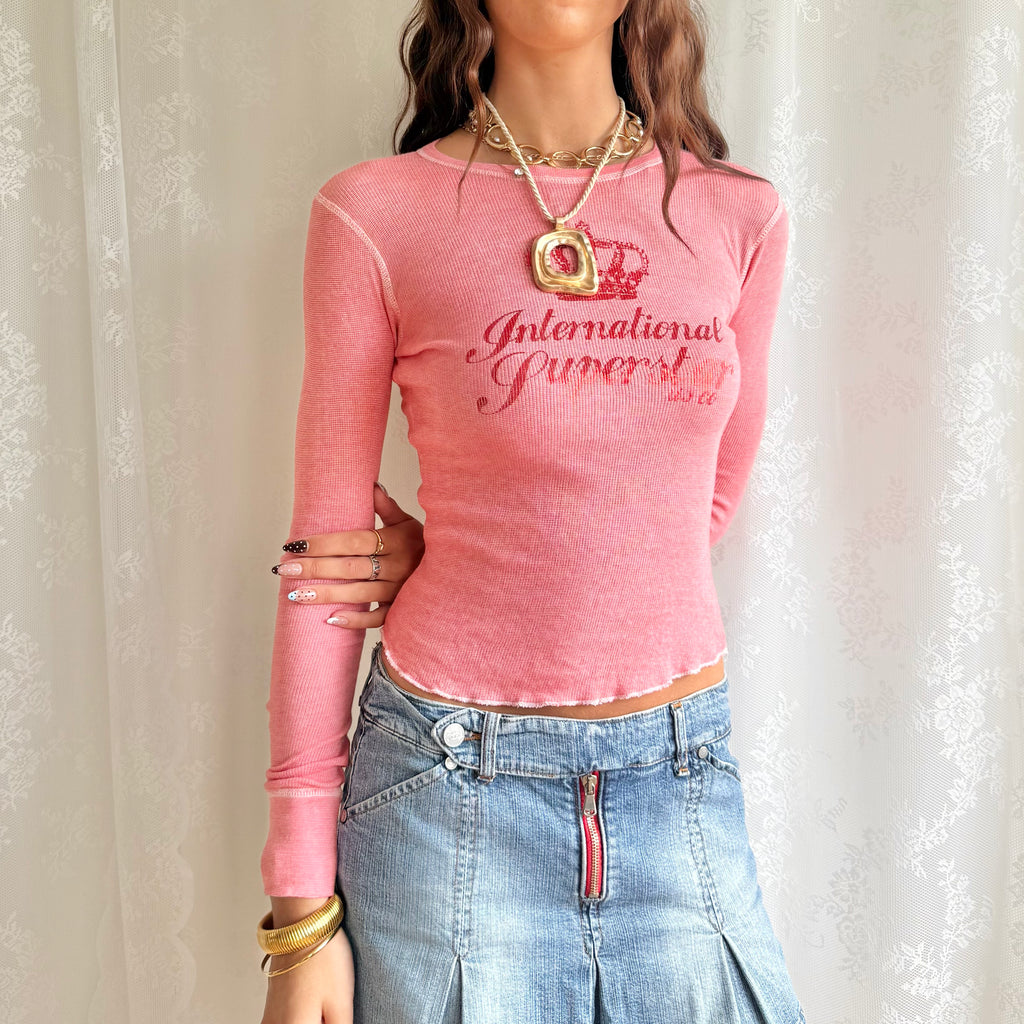 Graphic Long Sleeve Top - Size S