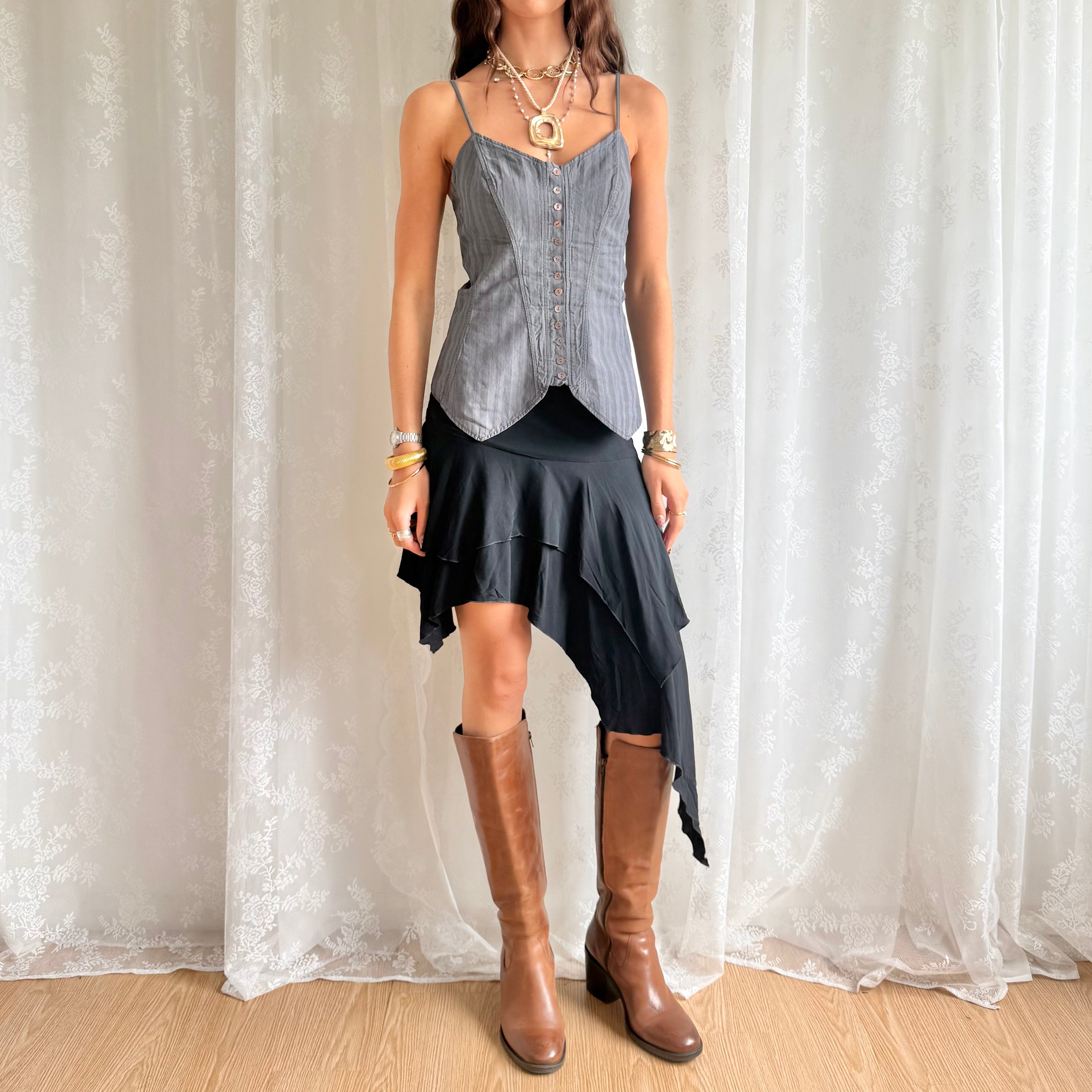 Asymmetric Midi Skirt - Size M