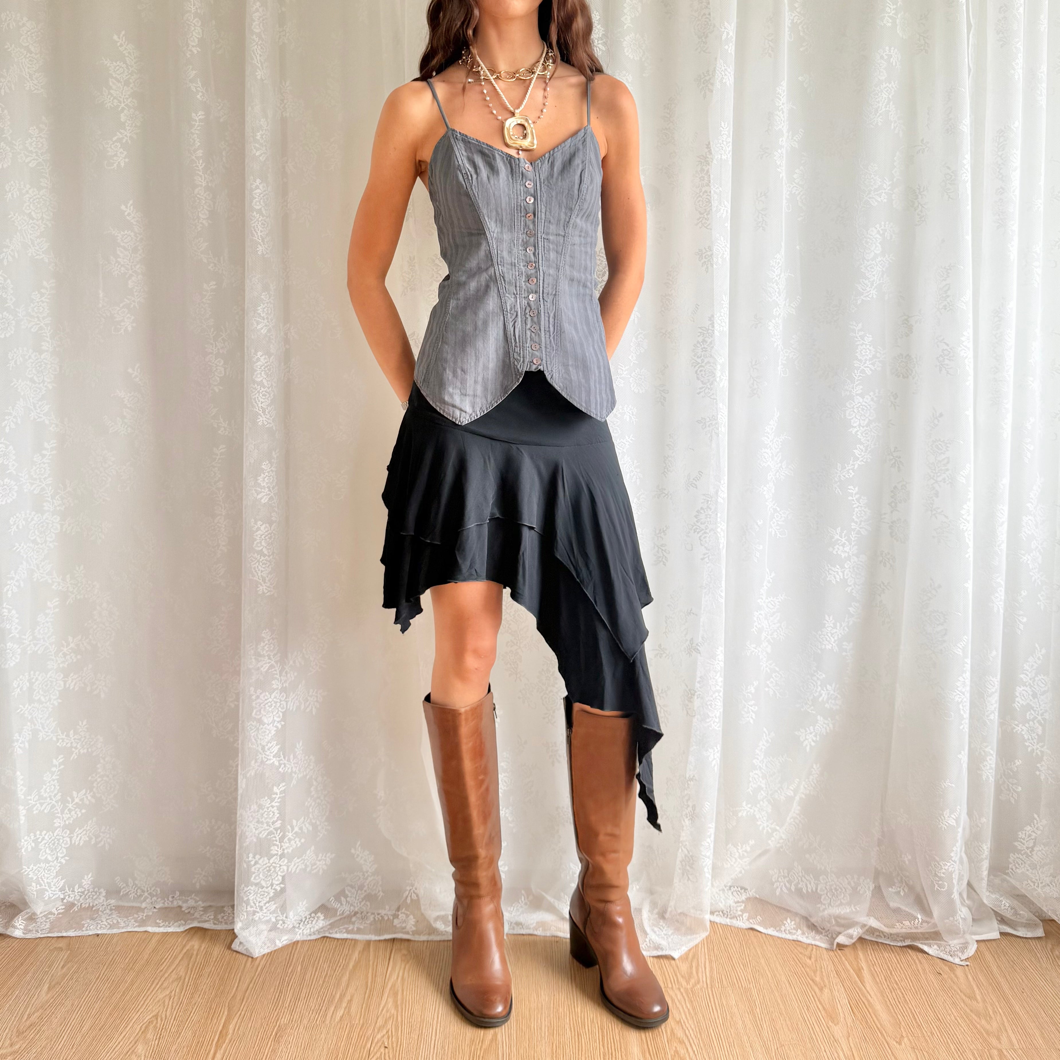 Asymmetric Midi Skirt - Size M