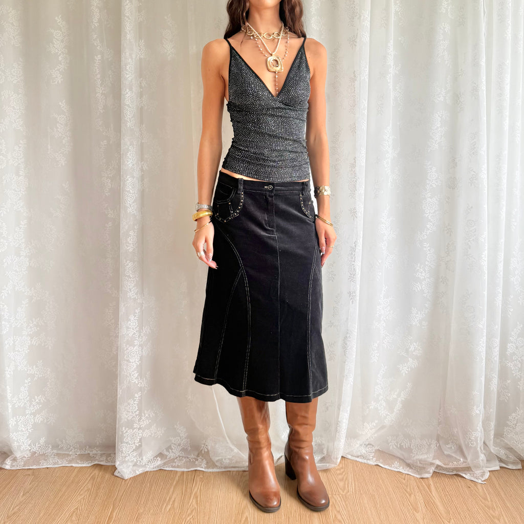 Corduroy Midi Skirt - Size L