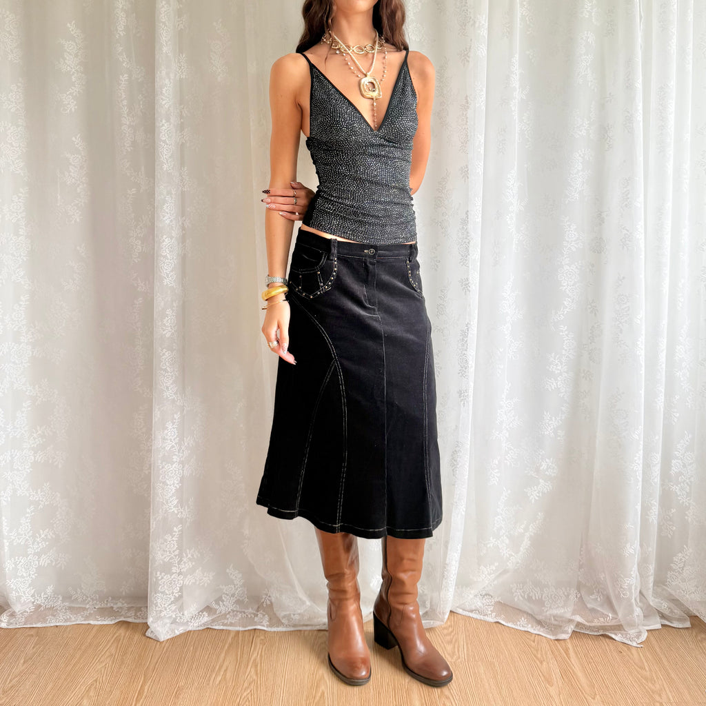 Corduroy Midi Skirt - Size L