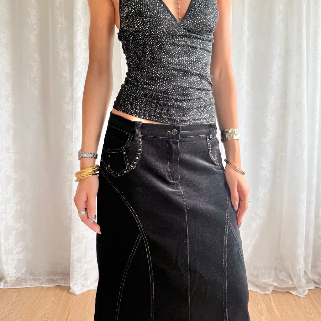 Corduroy Midi Skirt - Size L
