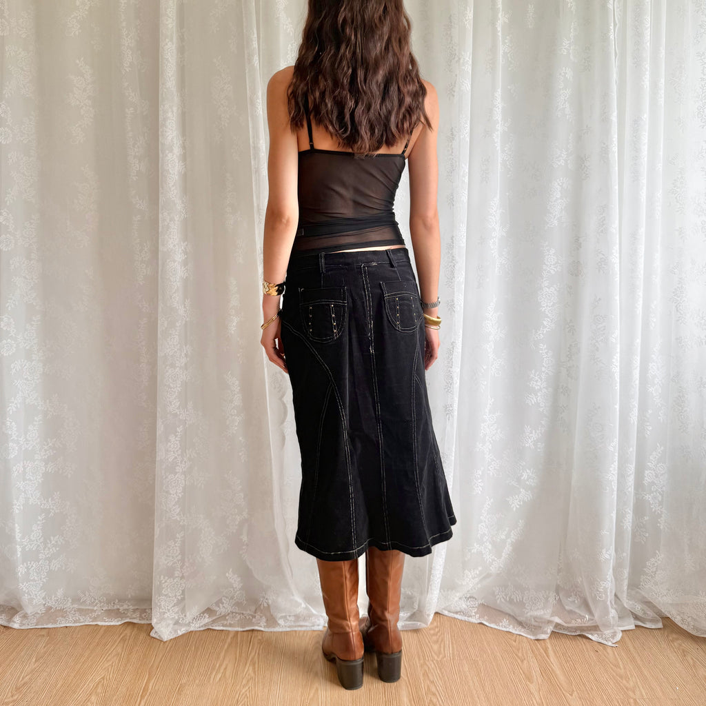 Corduroy Midi Skirt - Size L