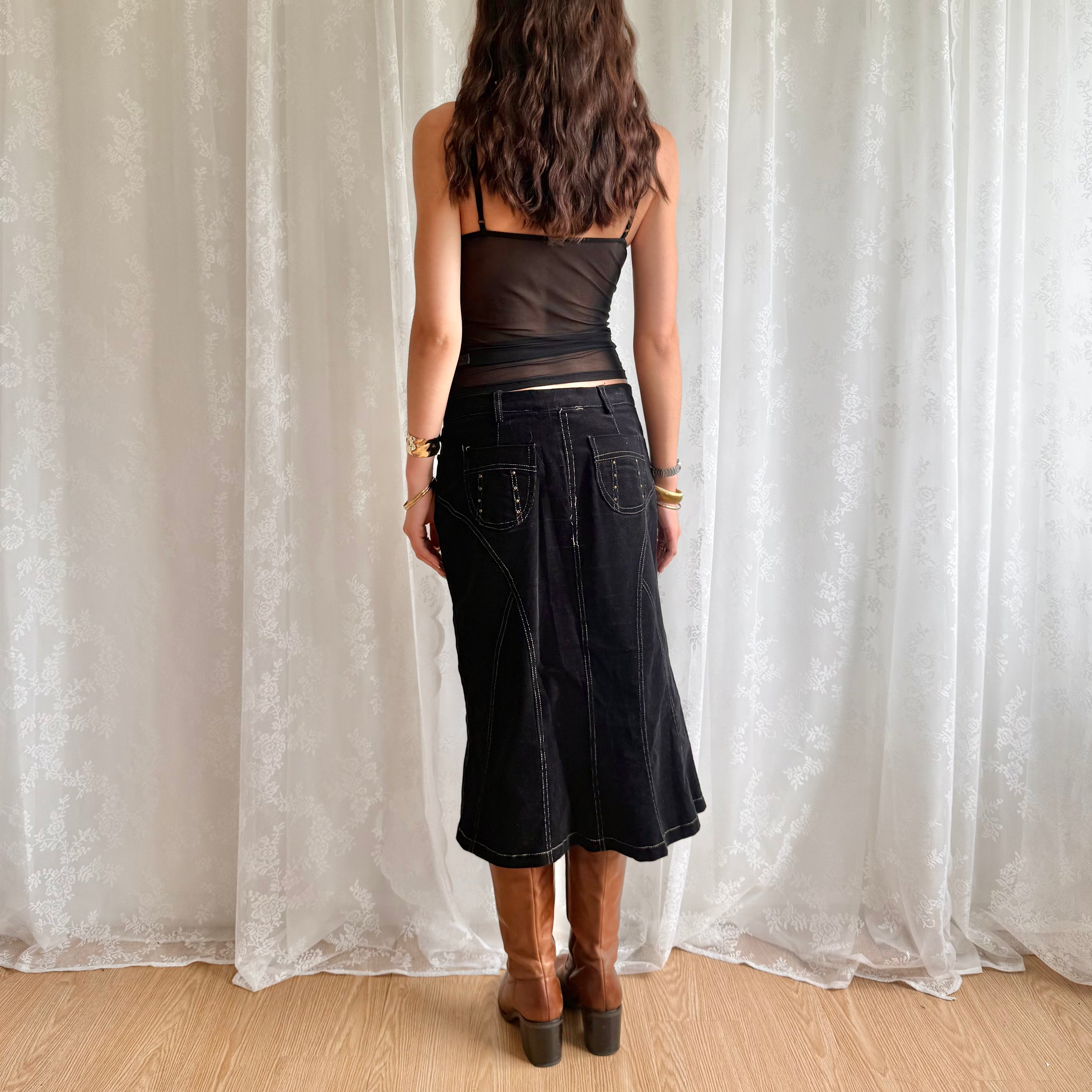 Corduroy Midi Skirt - Size L