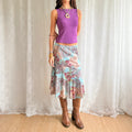 Leopard Paisley Midi Skirt - Size M