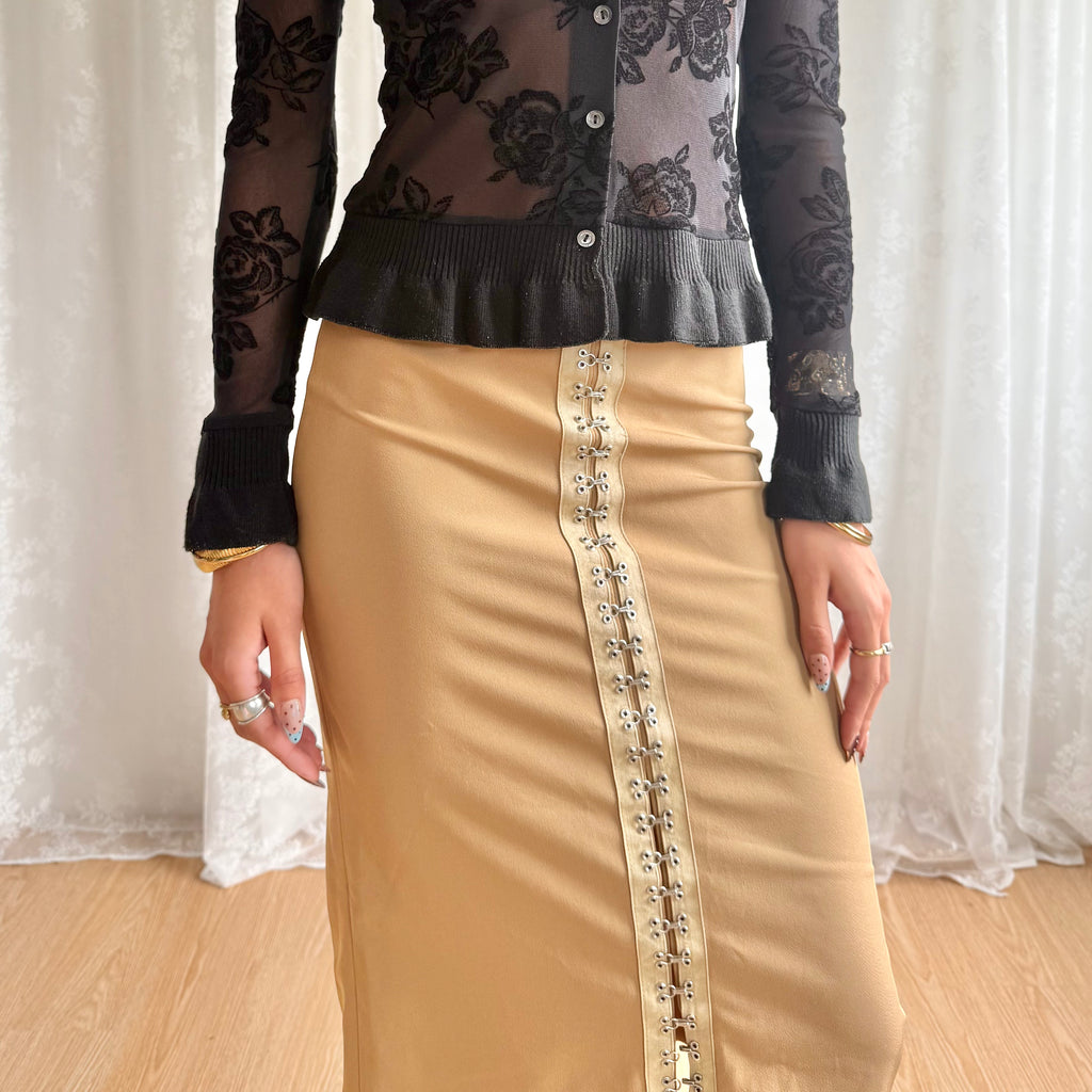 Hook & Eye Midi Skirt - Size S
