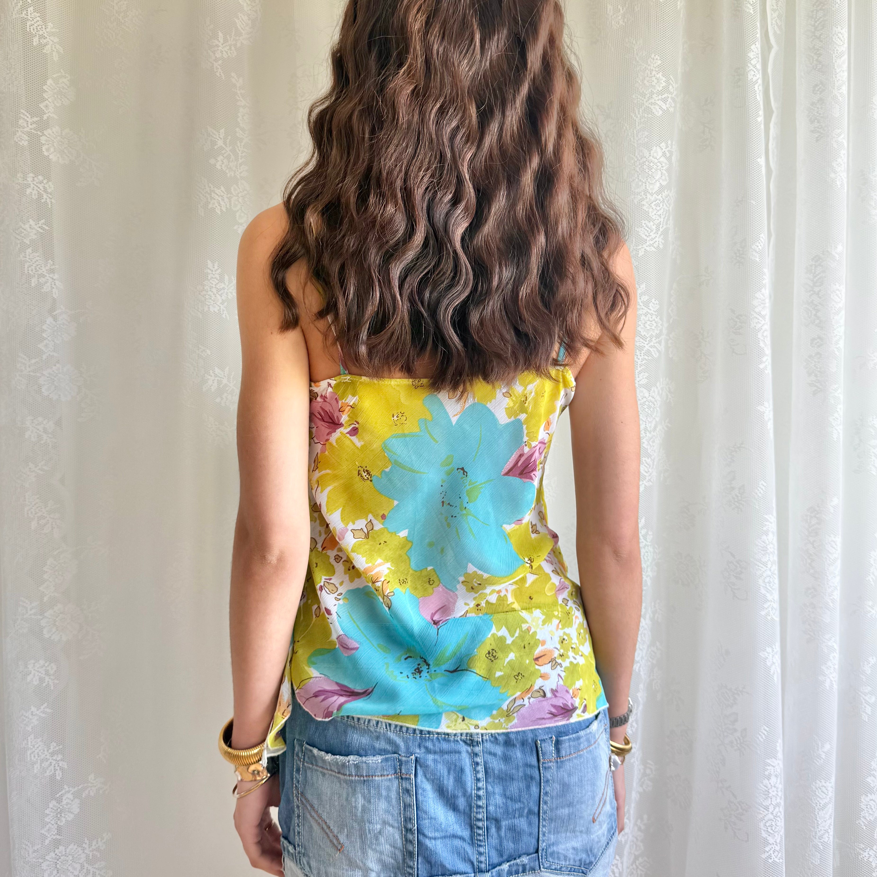 Asymmetric Silk Cami - Size L