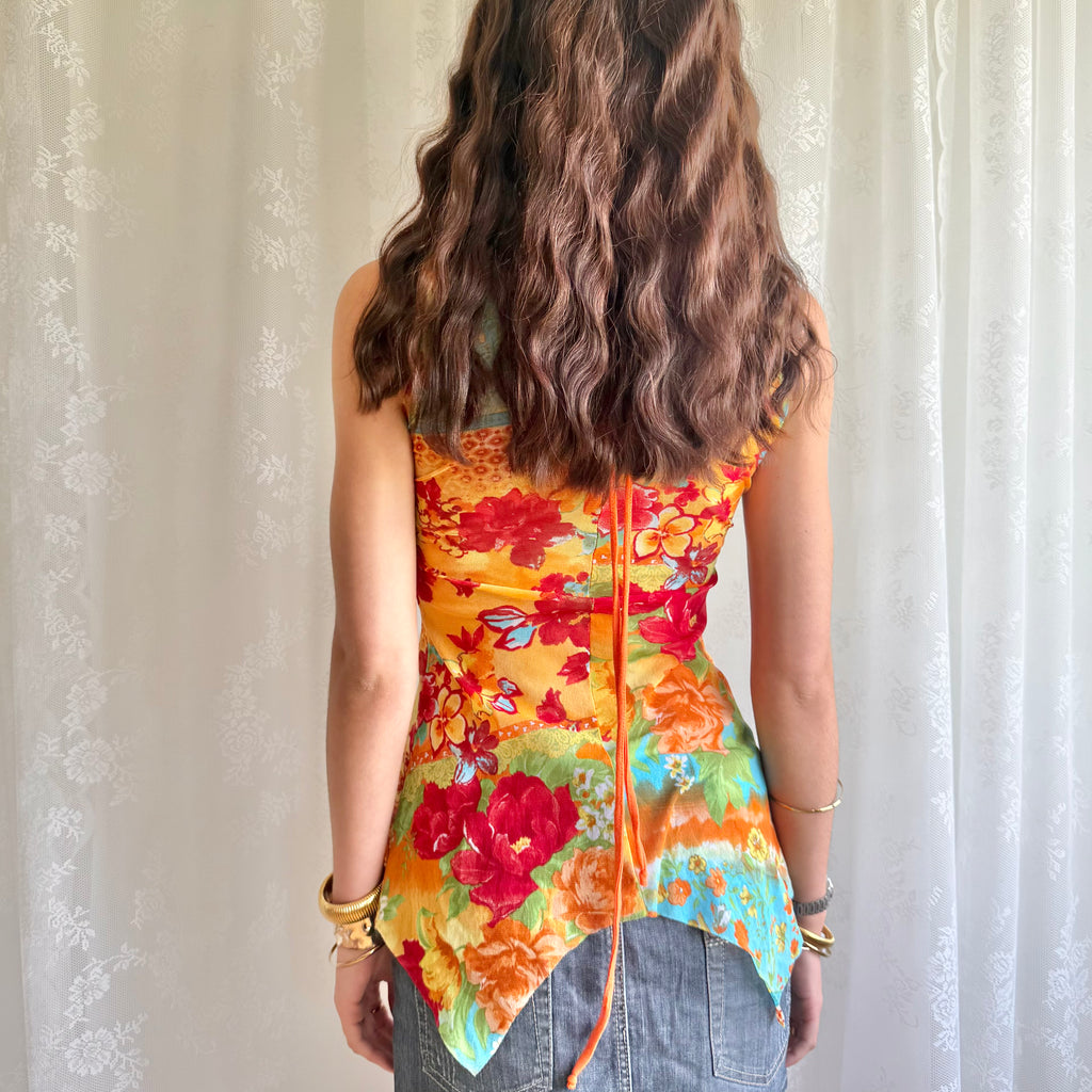 Patterned Mesh Cami - Size S