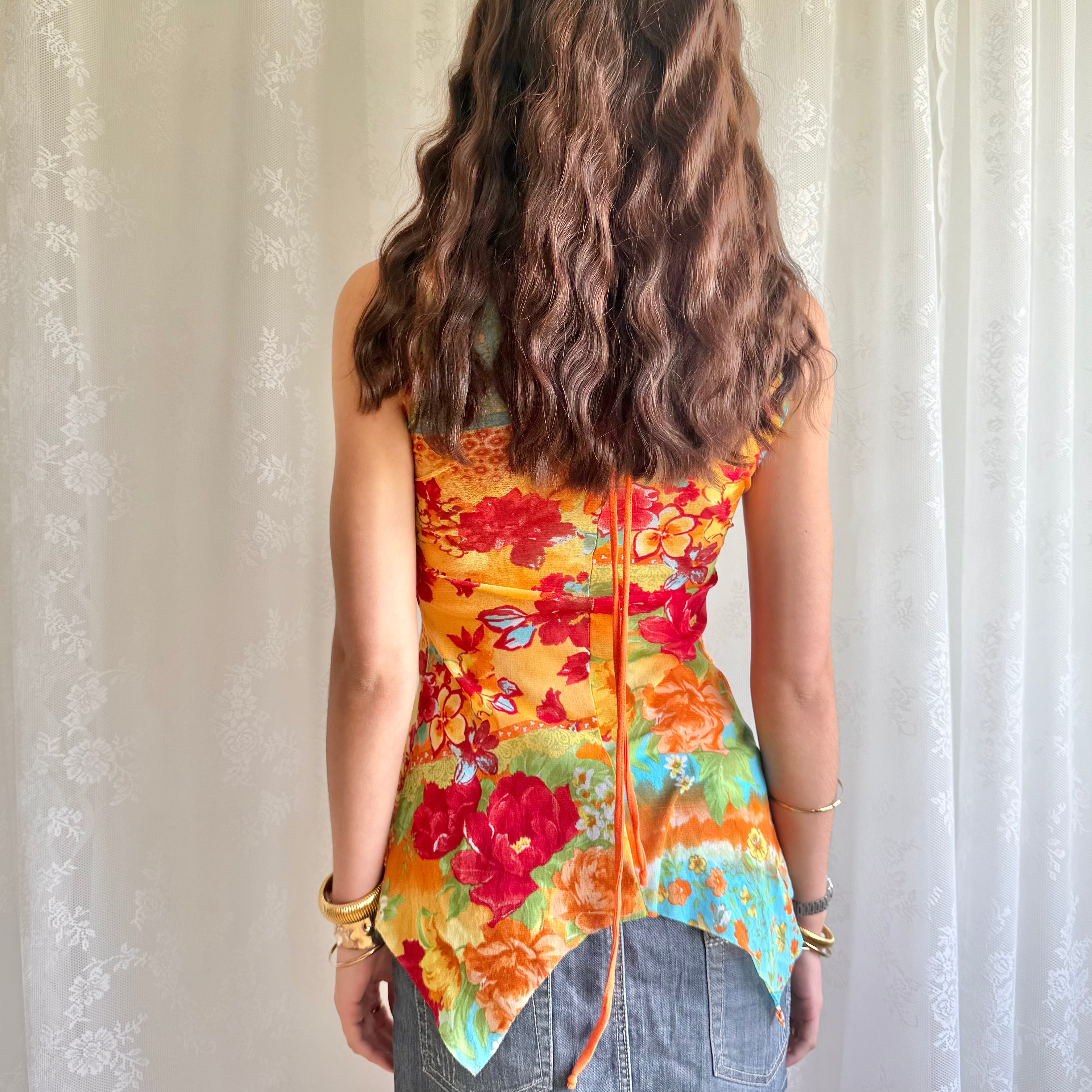 Patterned Mesh Cami - Size S