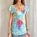 Floral Sheer Crop Top - Size S