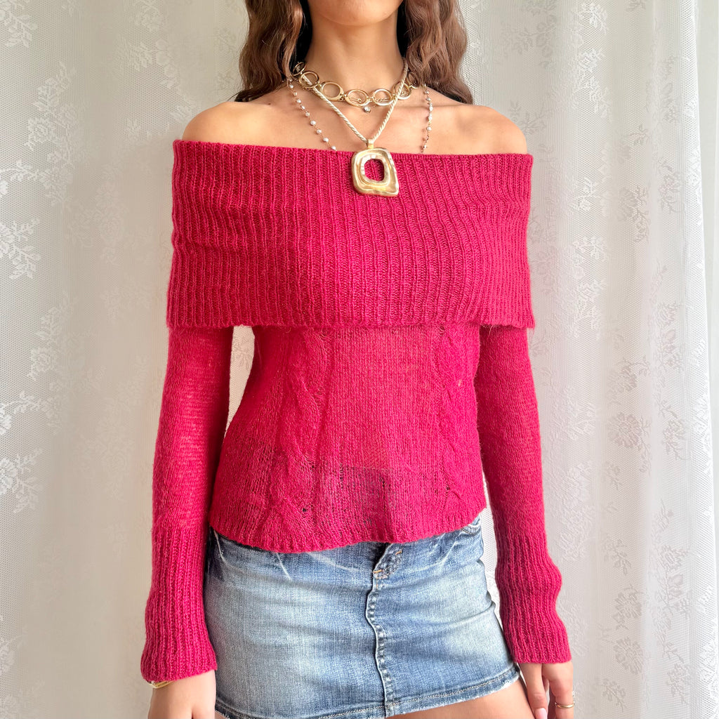 Bardot Mohair Knit Jumper - Size S