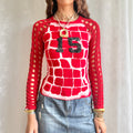 Graphic Long Sleeve Top - Size S
