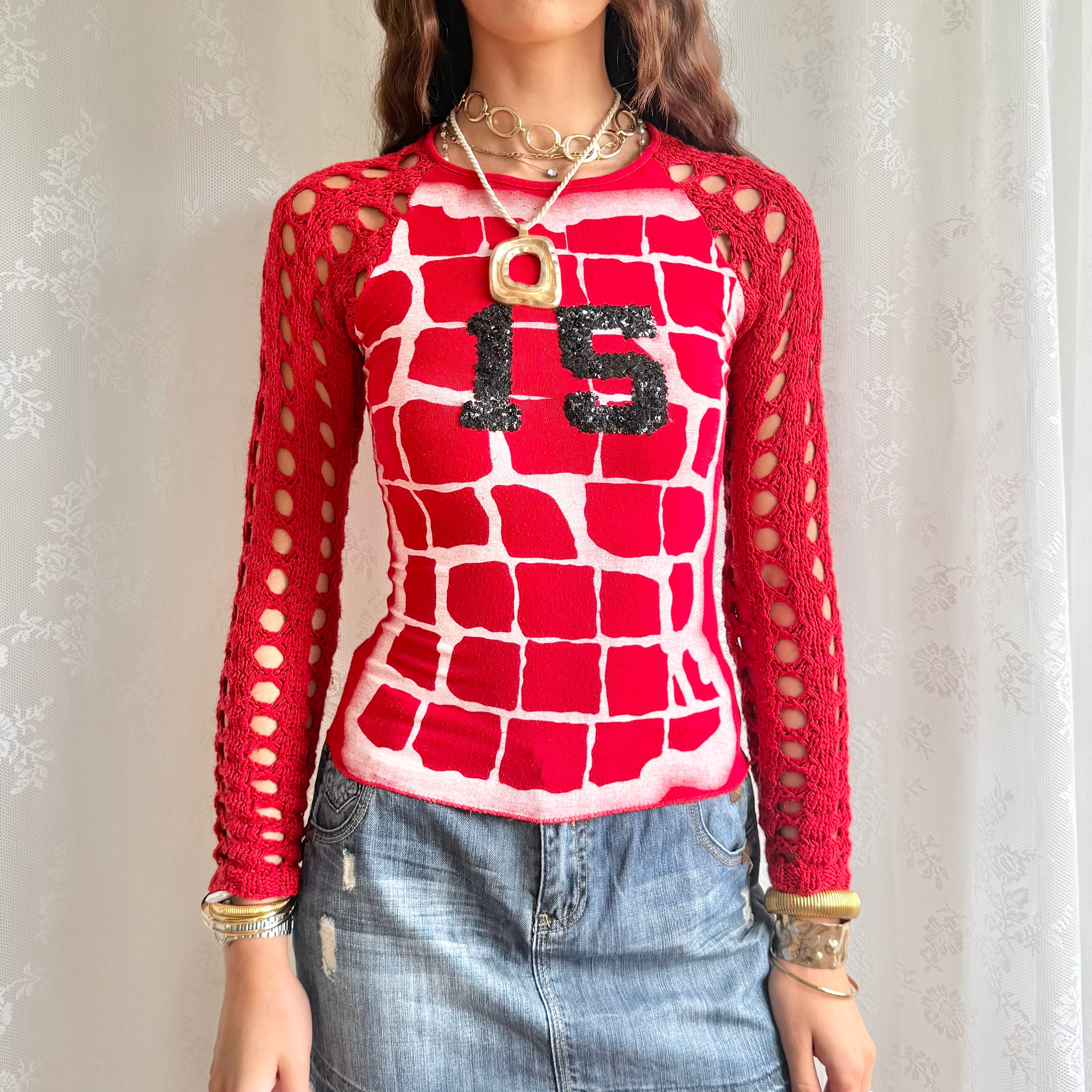 Graphic Long Sleeve Top - Size S