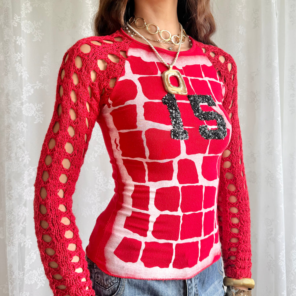 Graphic Long Sleeve Top - Size S