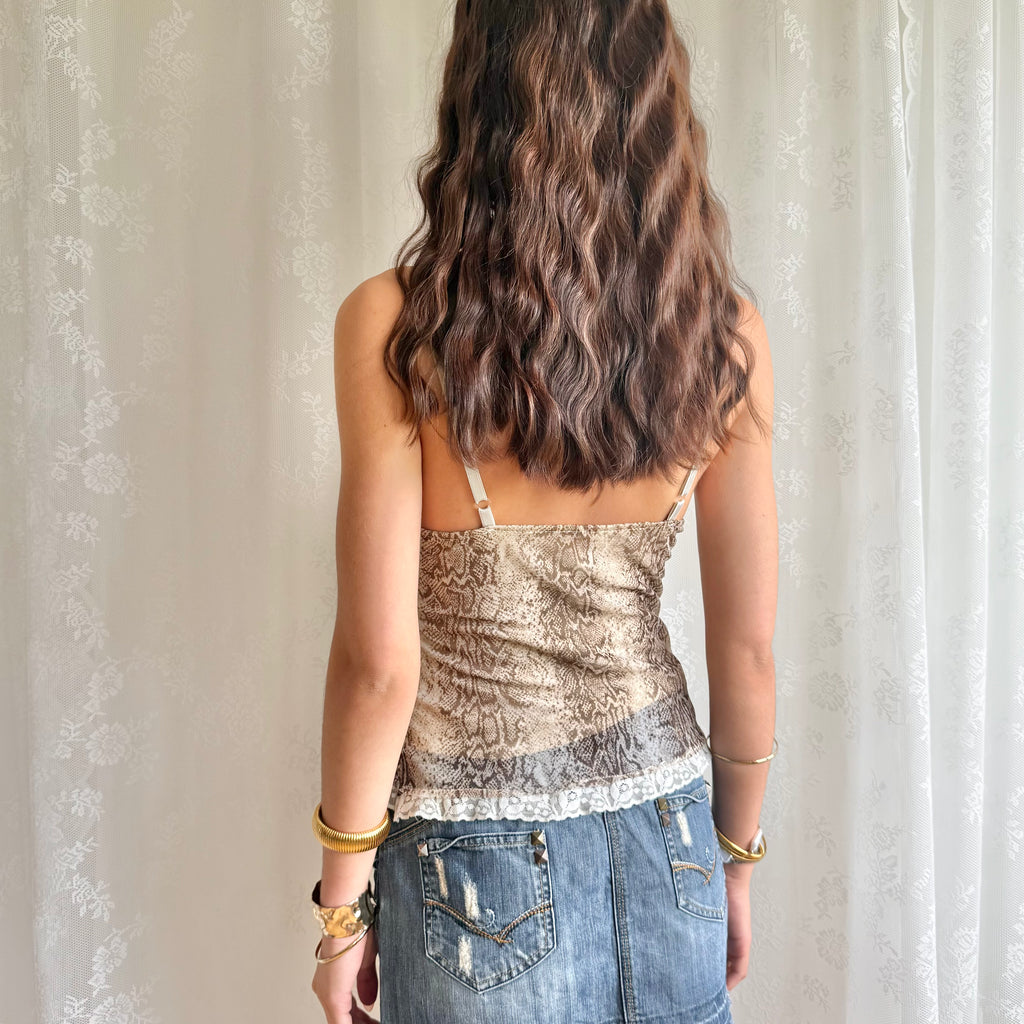 Lace Mesh Cami - Size S