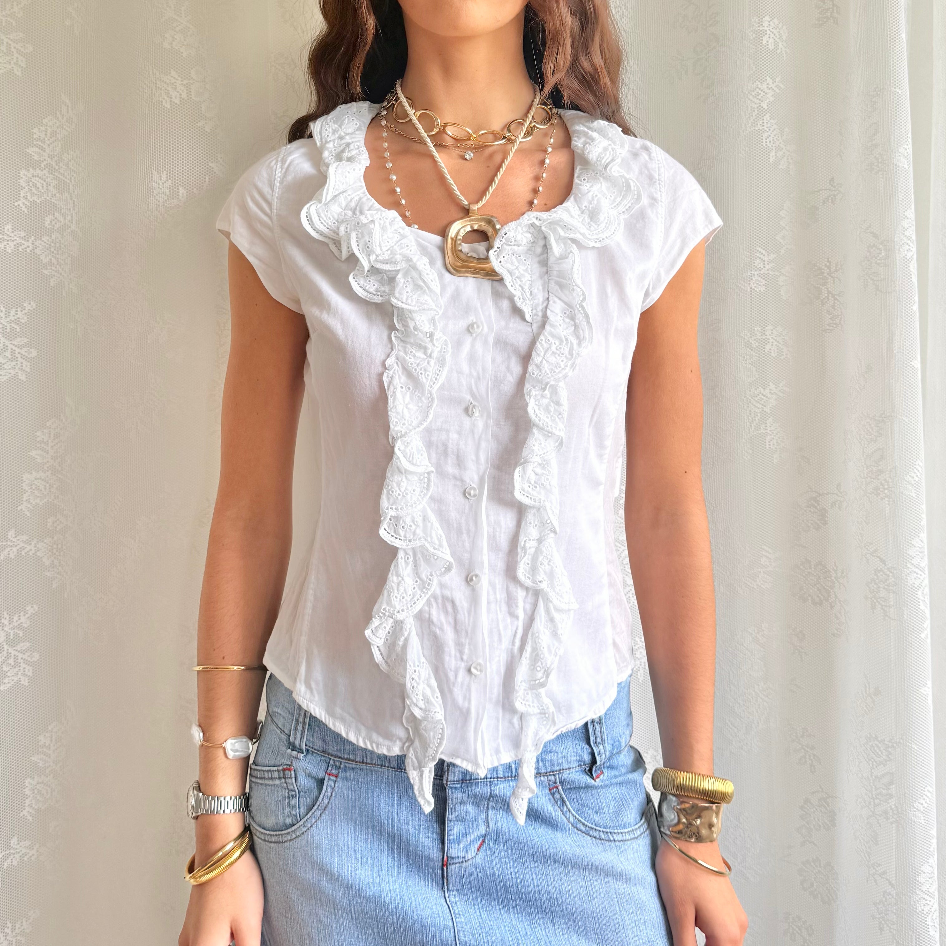 Shirt Crop Top - Size M