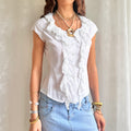 Shirt Crop Top - Size M