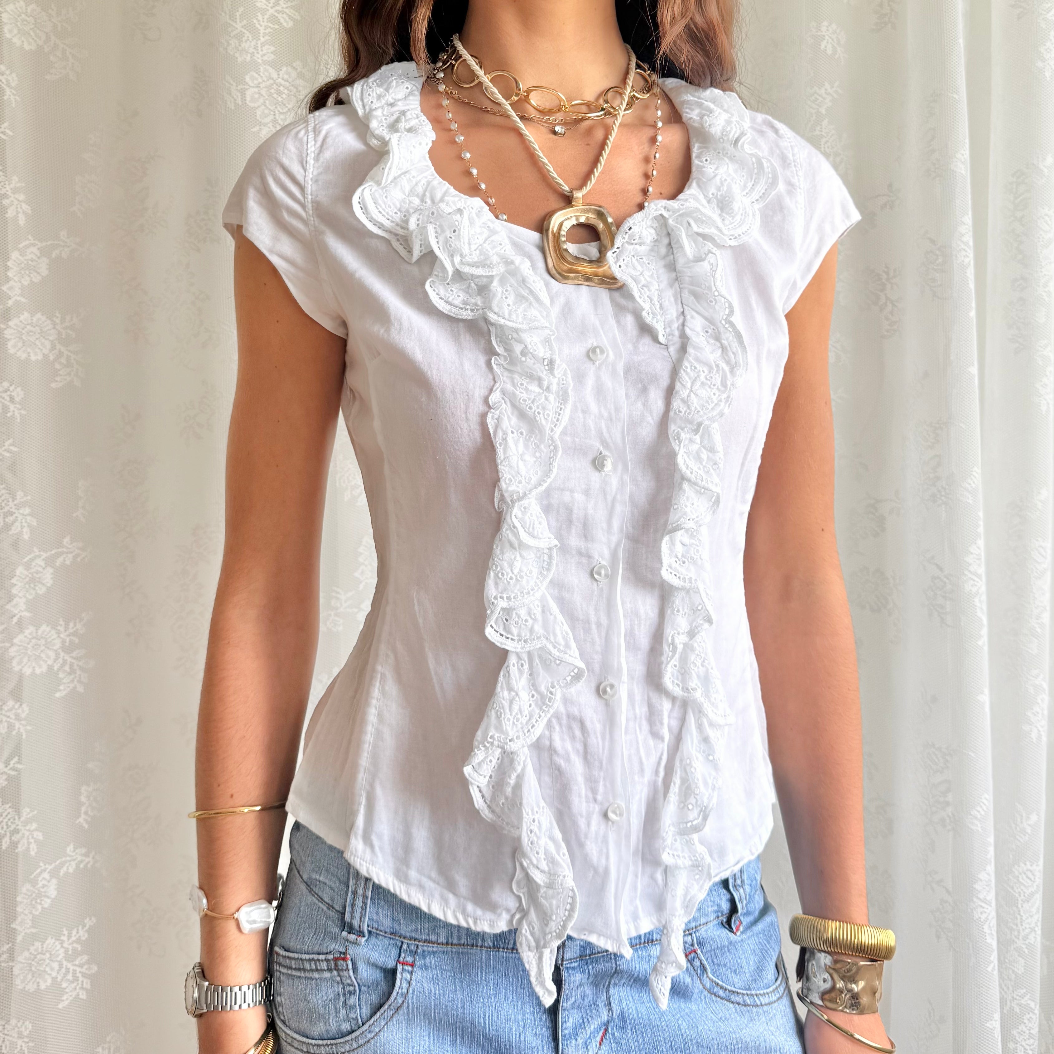 Shirt Crop Top - Size M