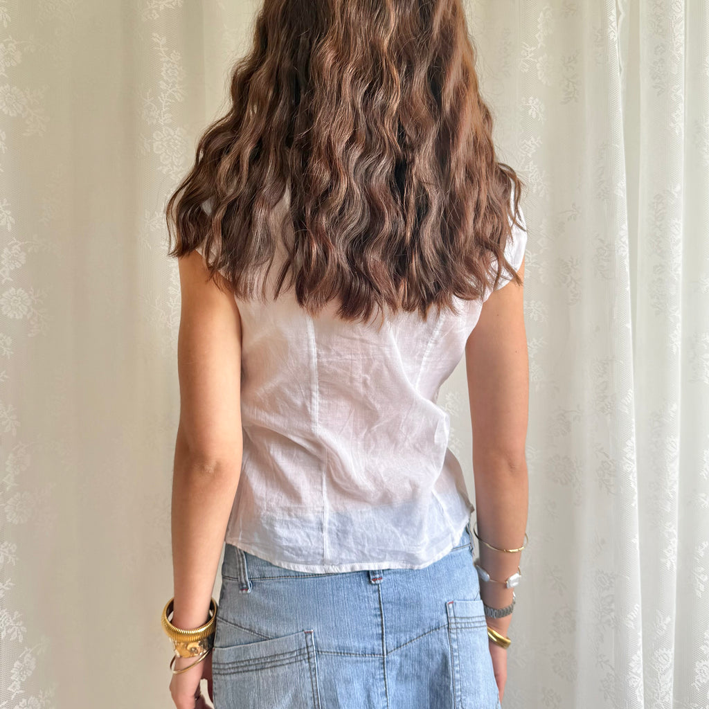 Shirt Crop Top - Size M