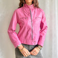 Genuine Leather Zip Jacket - Size M