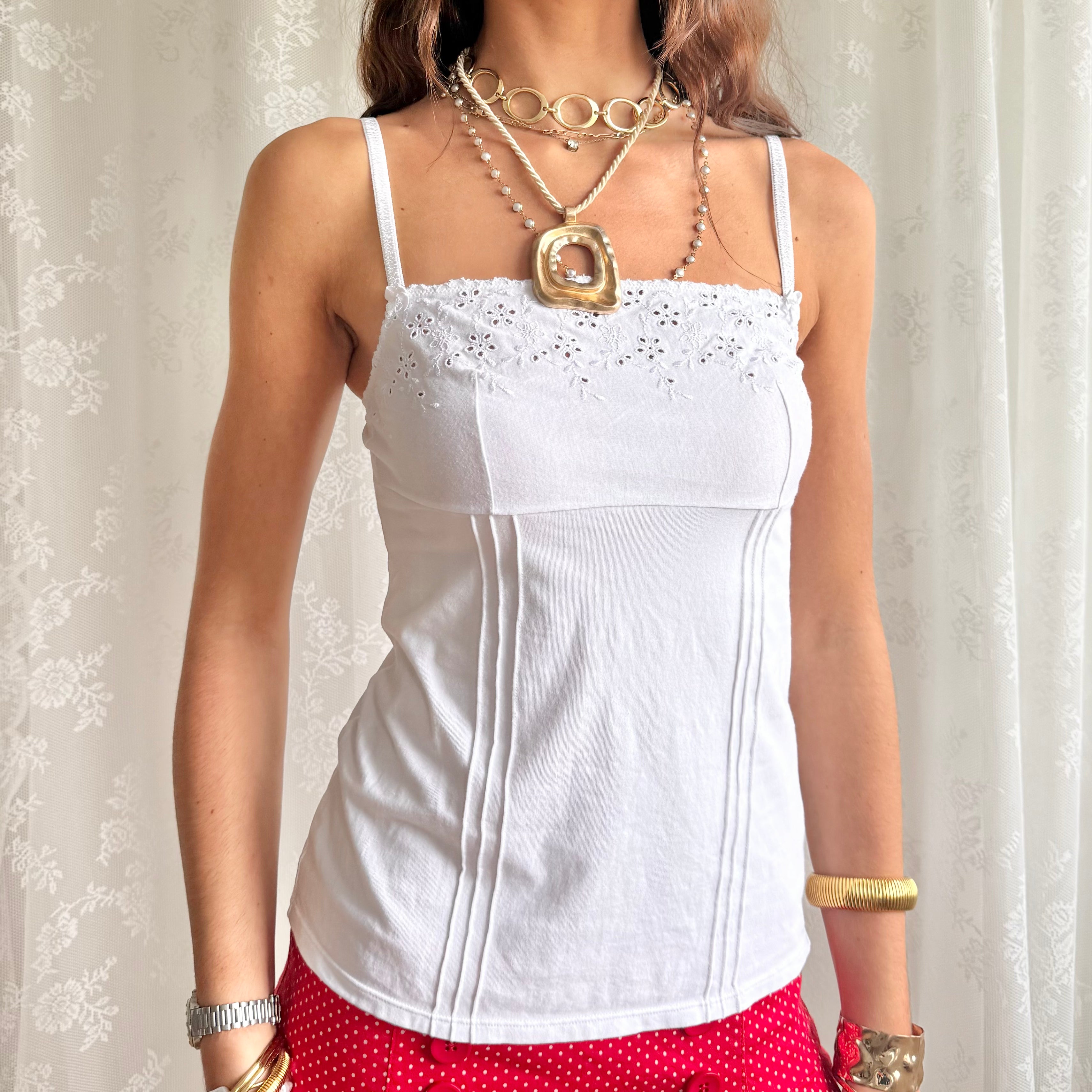 Yamamay Broderie Cami - Size M