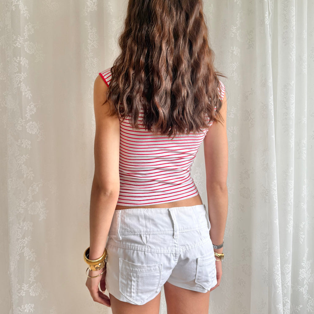 Miss Sixty Striped Crop Top - Size S