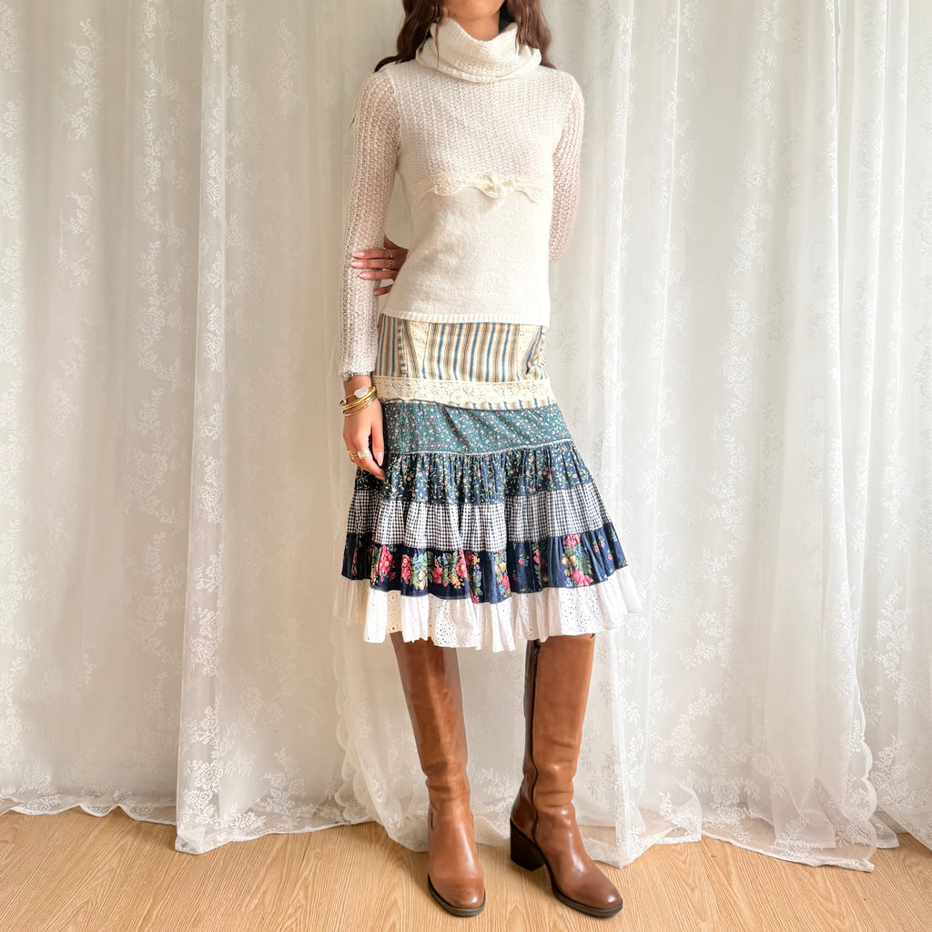 Tiered Midi Skirt - Size M